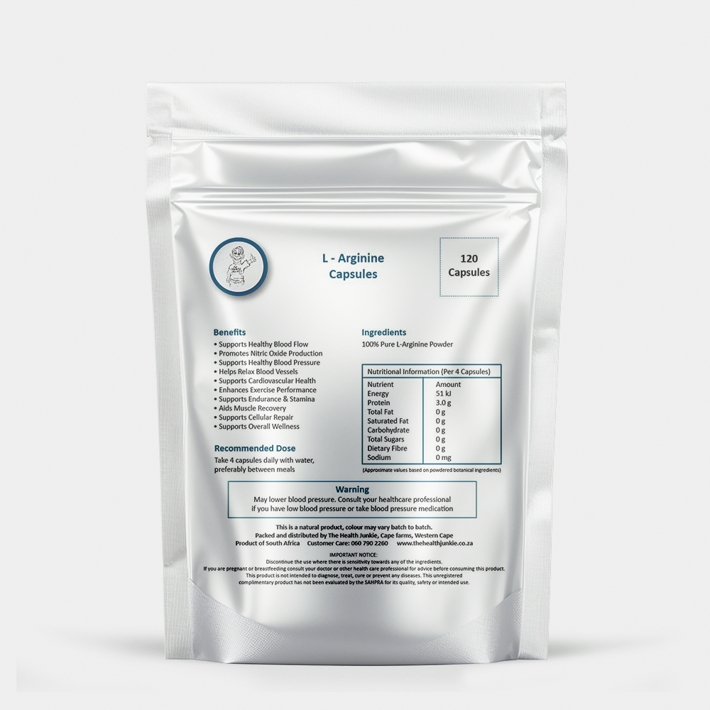 L - Arginine - 120 Capsules