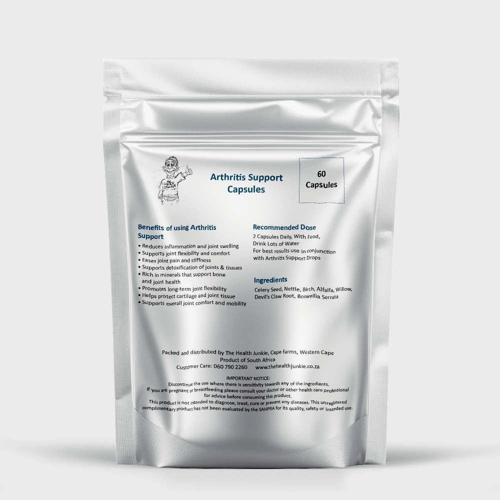 Arthritis Support - 60 Capsules - The Health Junkie