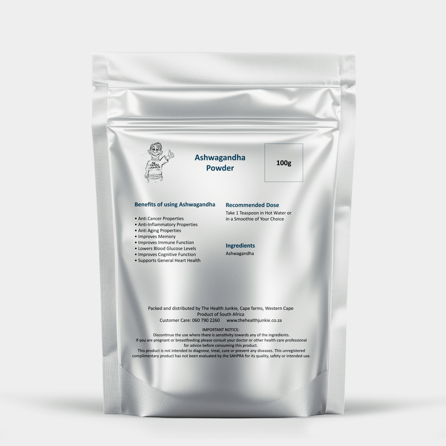 Ashwagandha Powder - 100g - The Health Junkie