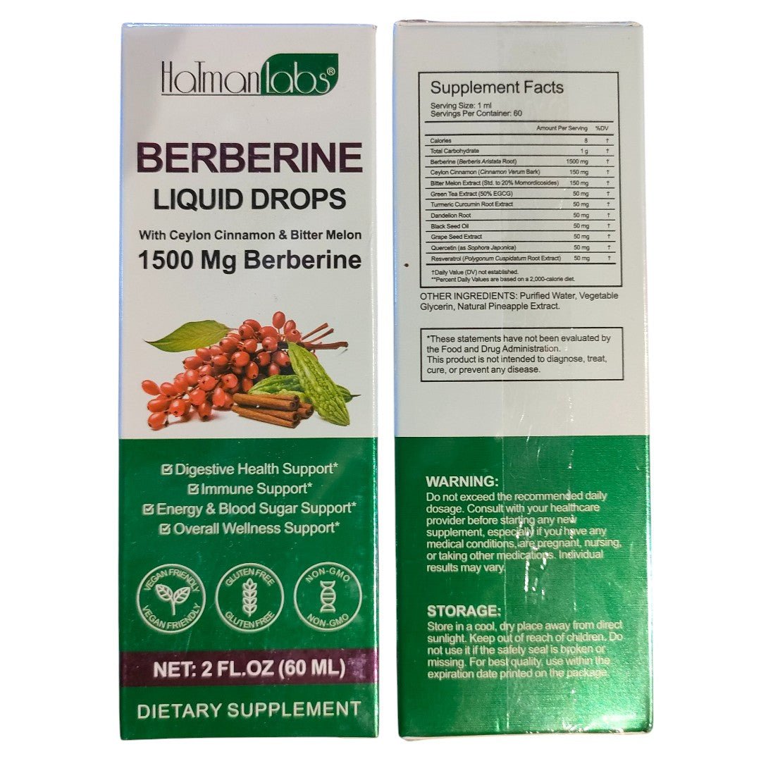 Berberine Drops – 60 ml - The Health Junkie