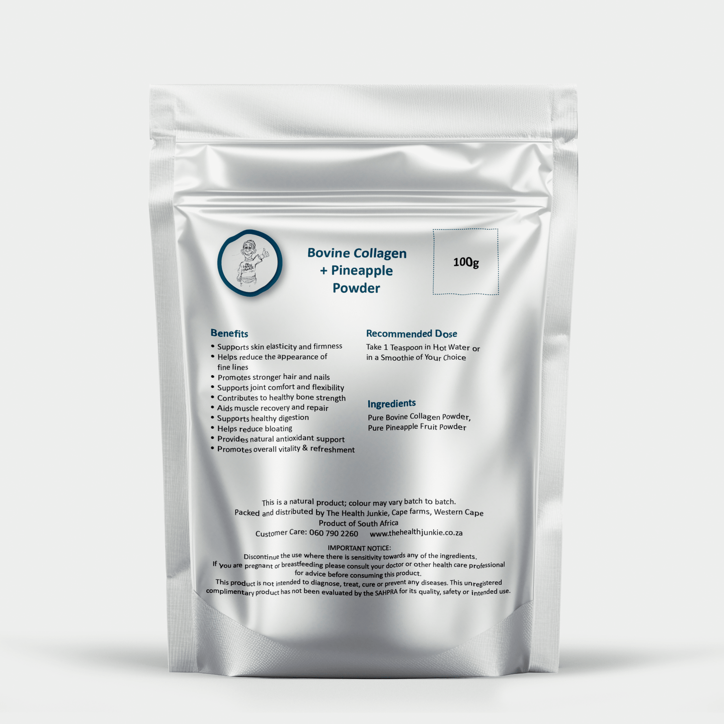 Bovine Collagen + Pineapple - 100g Powder - The Health Junkie