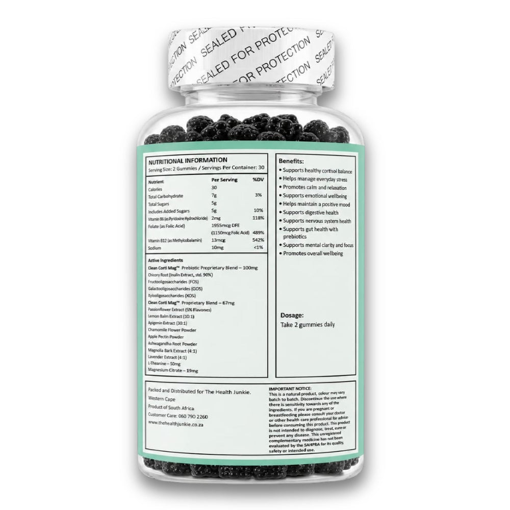 Supplement bottle with label on a white background