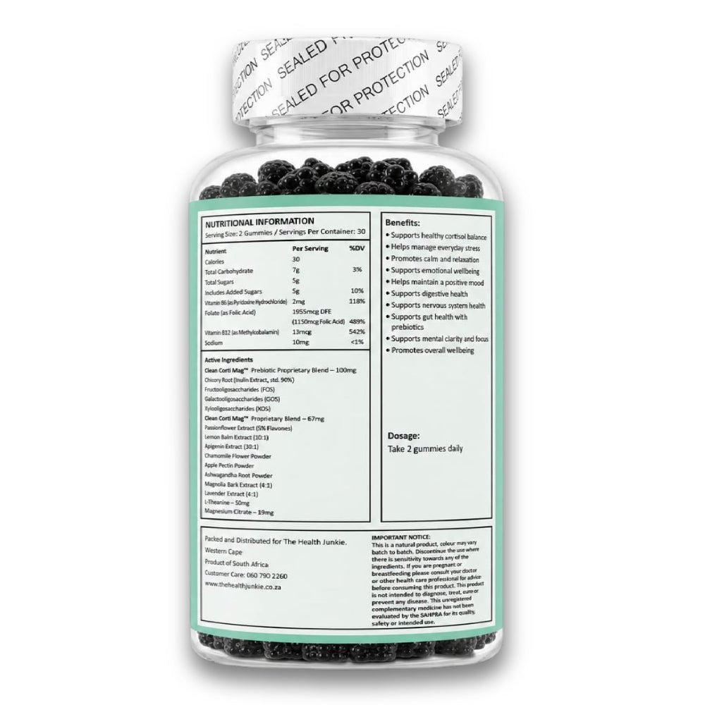 Cortisol Stress Relief - 60 Gummies - The Health Junkie