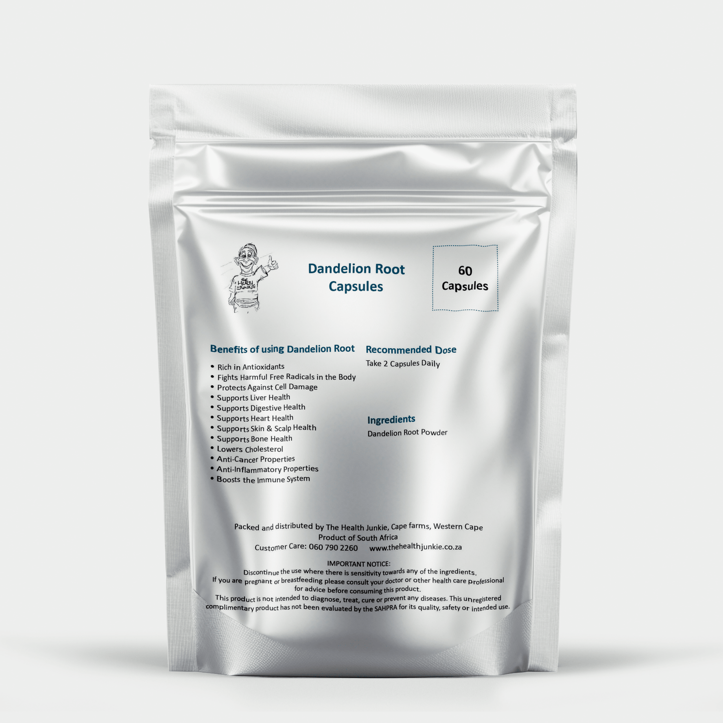 Dandelion Root - 60 Capsules - The Health Junkie