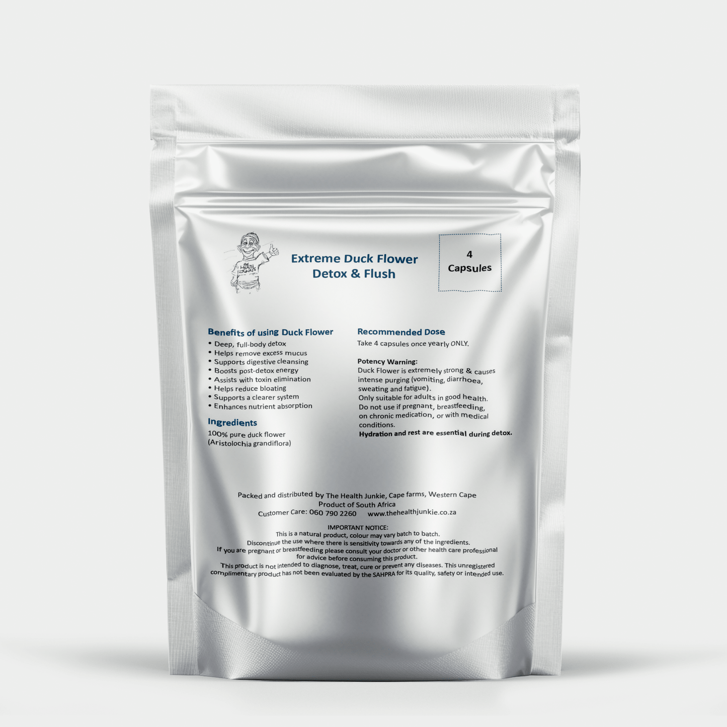 Extreme Duck Flower Detox & Flush - 4 Capsules - The Health Junkie