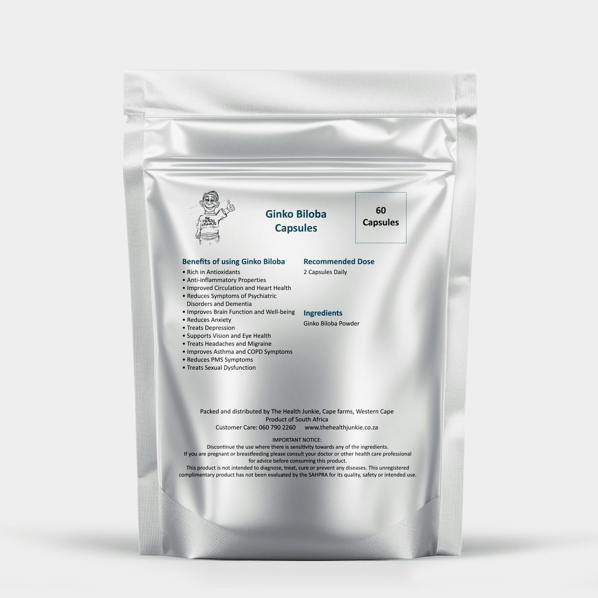 Ginko Biloba - 60 Capsules - The Health Junkie