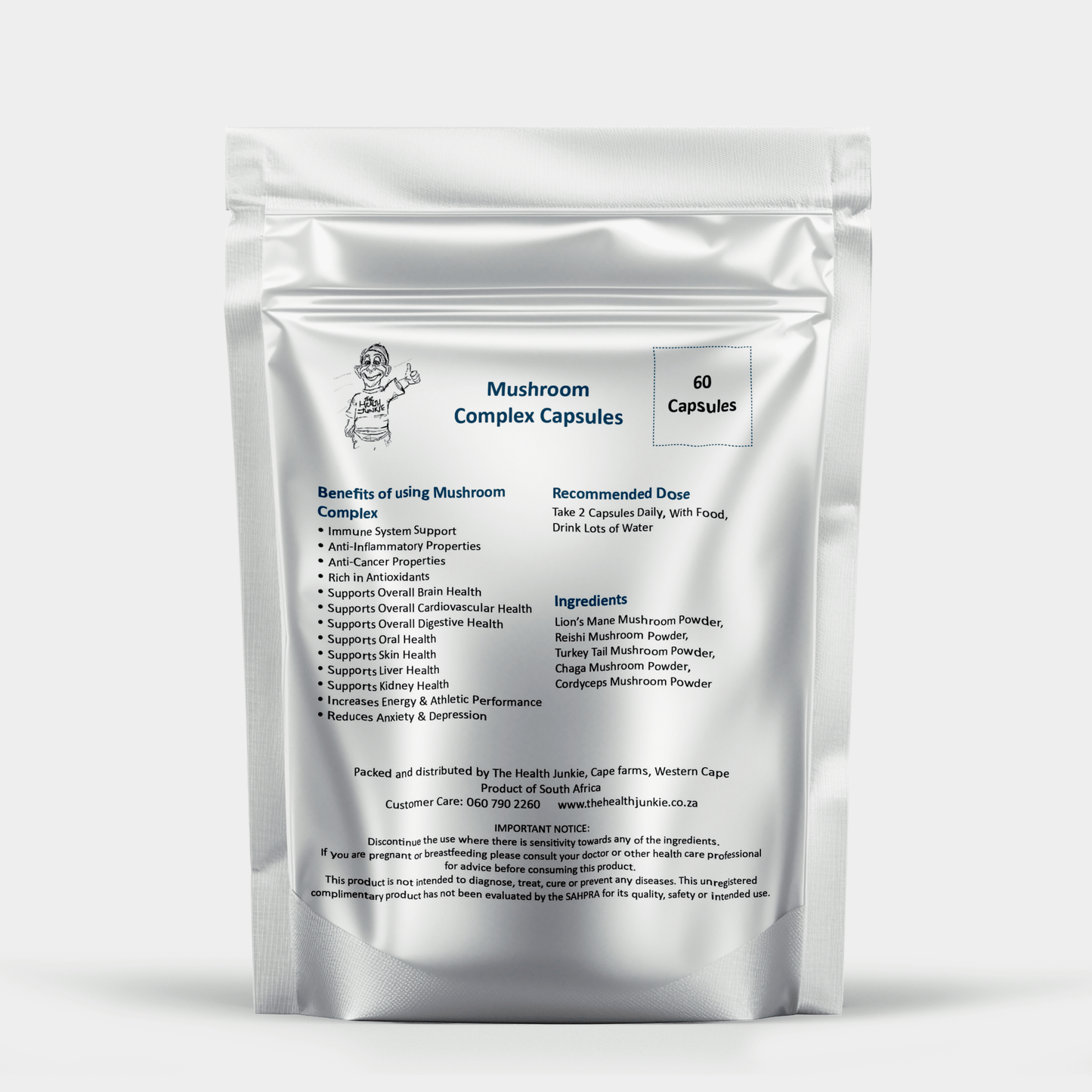 5 Mushroom Complex - 60 Capsules - The Health Junkie