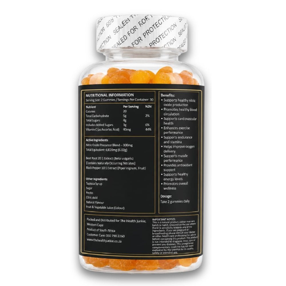 Nitric Oxide - Heart & Endurance – 60 Gummies - The Health Junkie