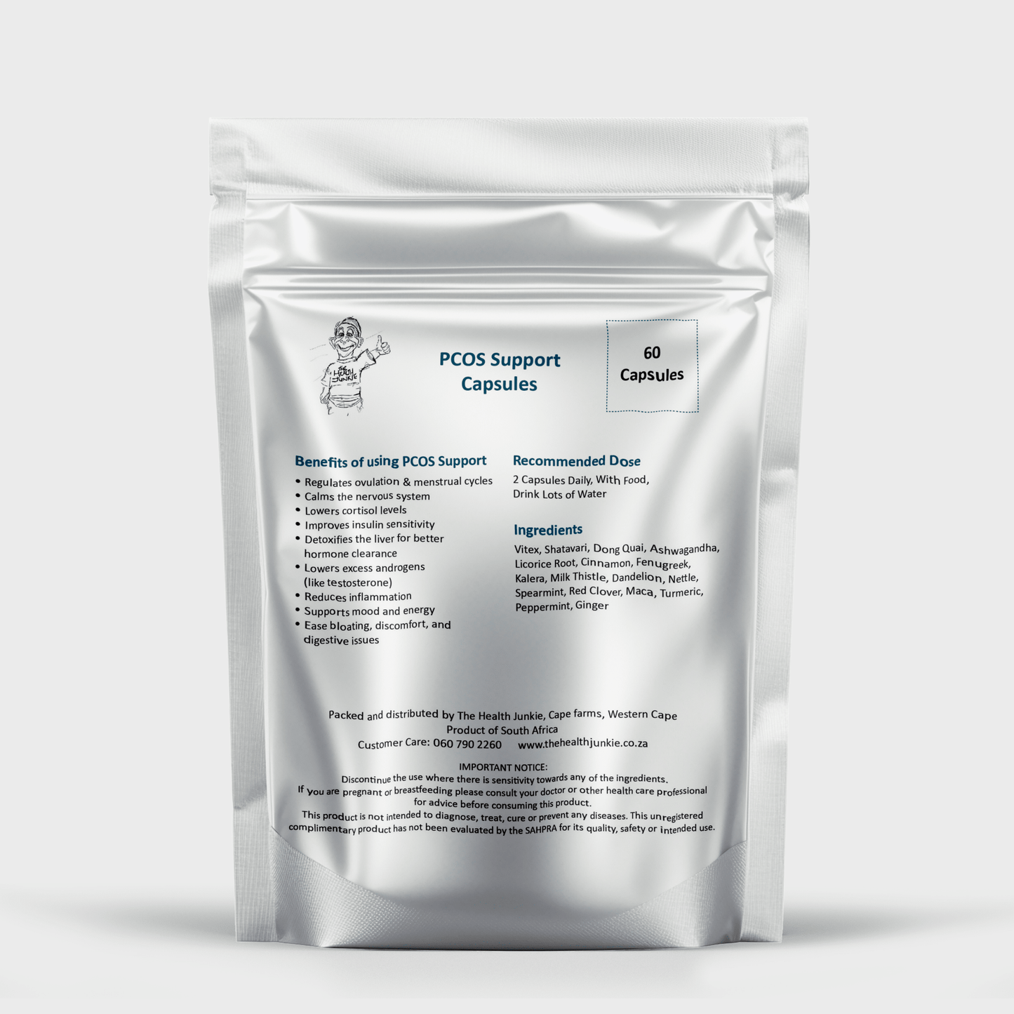 PCOS Support - 60 Capsules - The Health Junkie