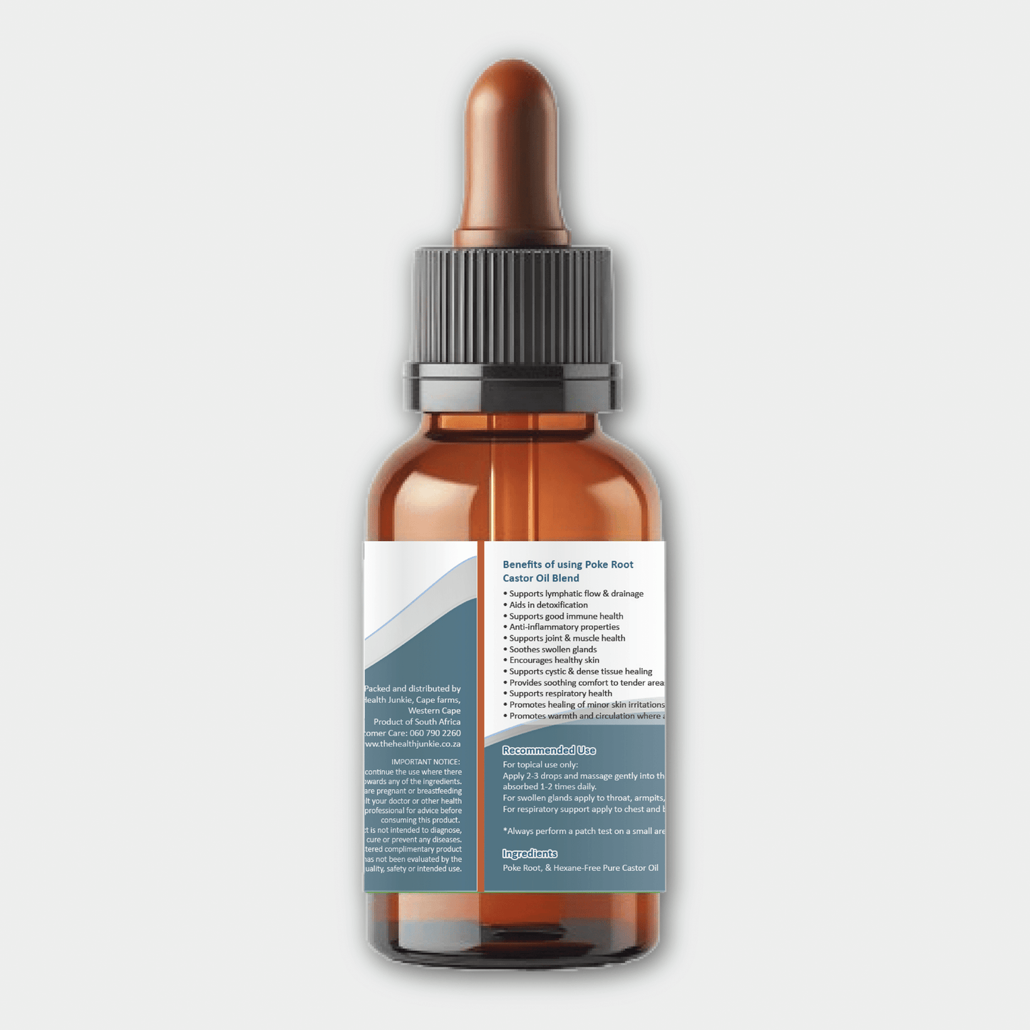 Poke Root & Castor Oil Blend - 50ml - The Health Junkie