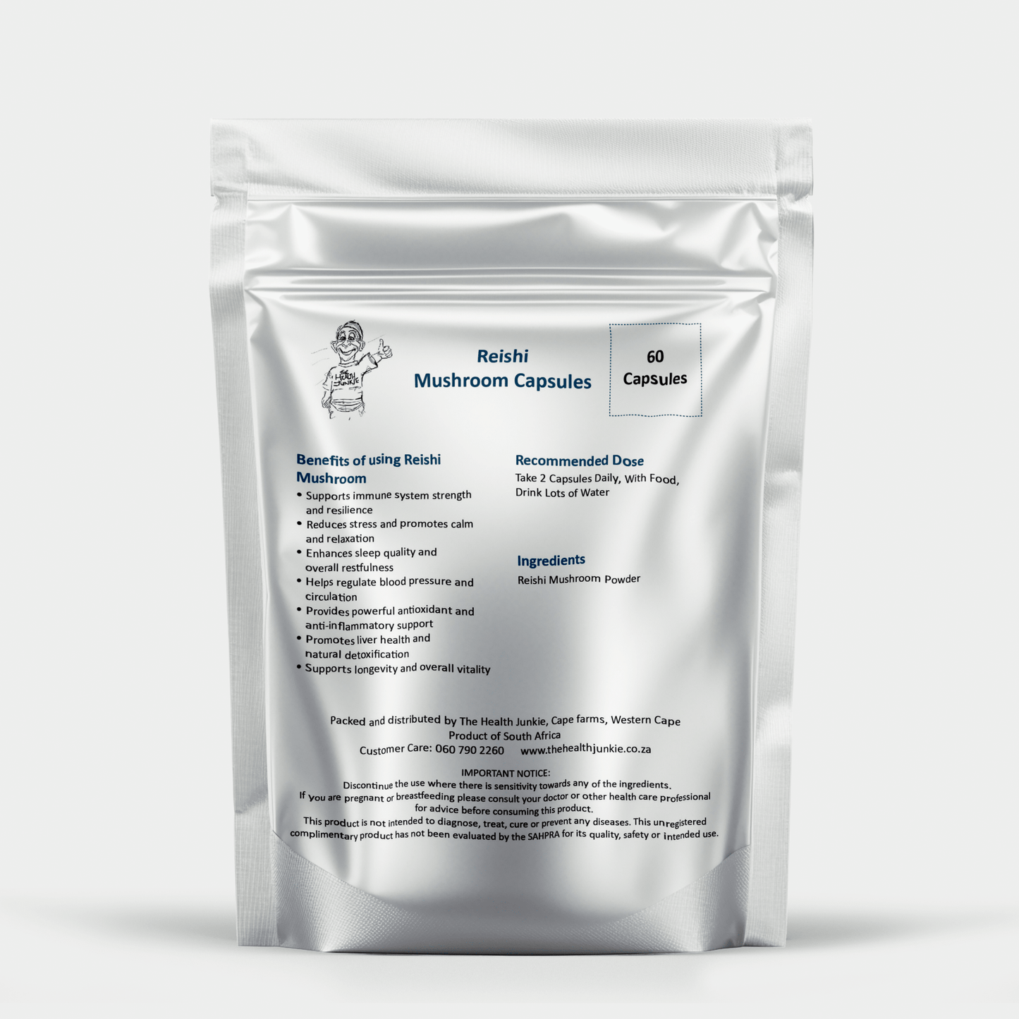 Reishi Mushroom- 60 Capsules - The Health Junkie
