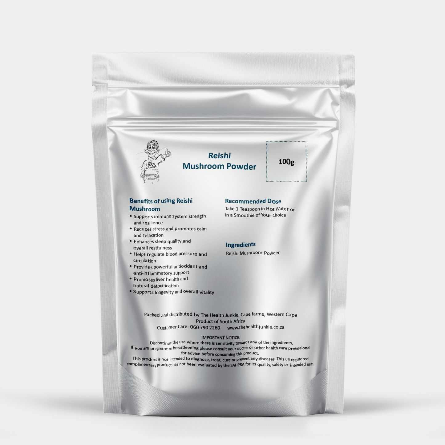 Reishi Mushroom- 100g Powder - The Health Junkie