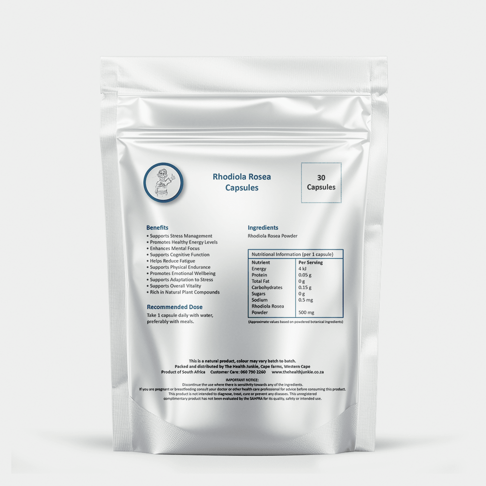 Rhodiola Rosea Capsules - 30 Capsules - The Health Junkie