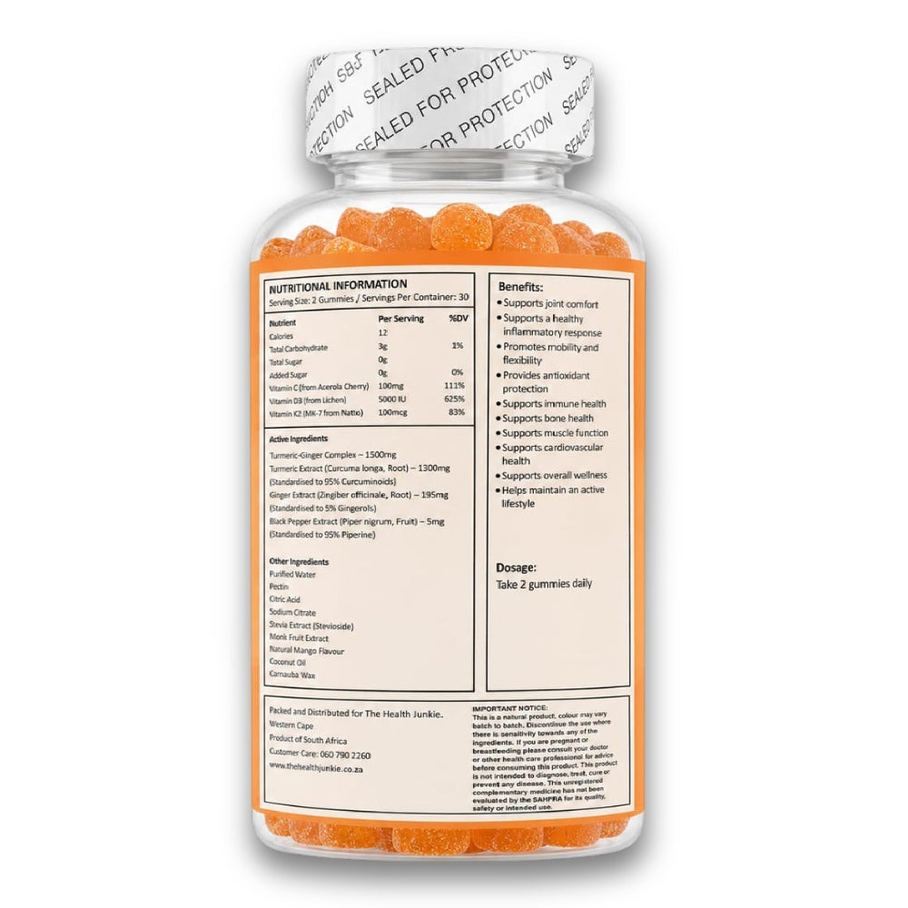 Vitamin supplement bottle with nutritional information label on a white background