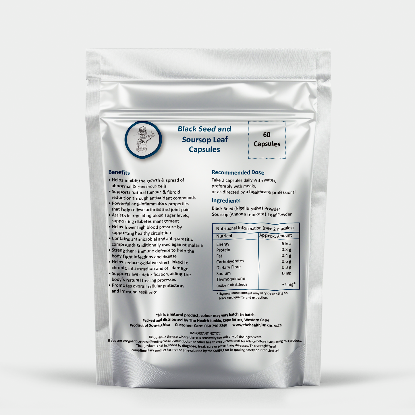 Black Seed and Soursop Leaf - 60 Capsules
