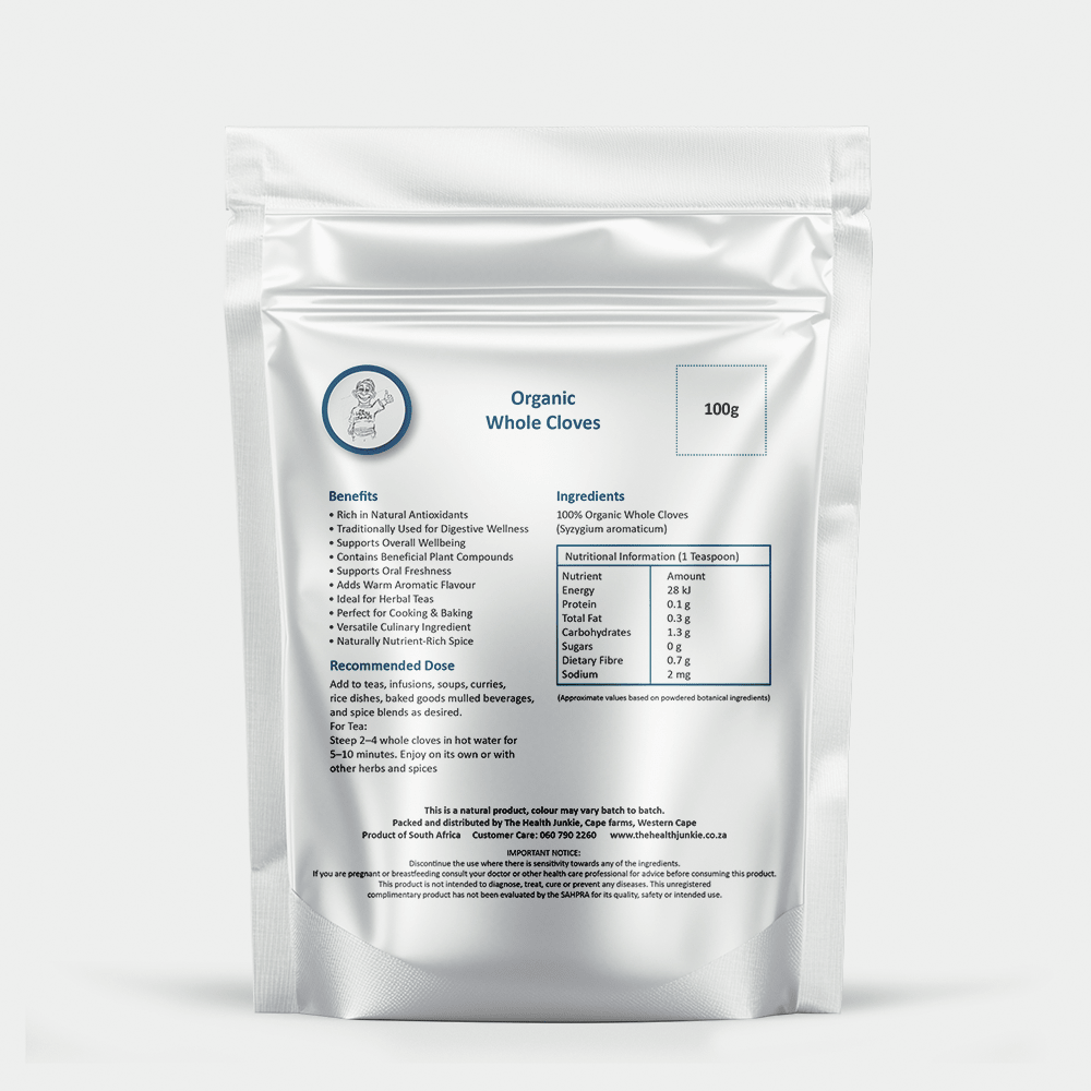 Organic Whole Cloves - 100g - The Health Junkie
