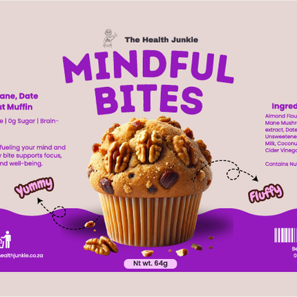 Lion's Mane, Date & Walnut Muffin