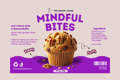 Lion's Mane, Date & Walnut Muffin