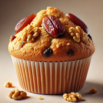 Lion's Mane, Date & Walnut Muffin