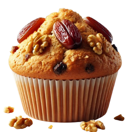 Lion's Mane, Date & Walnut Muffin