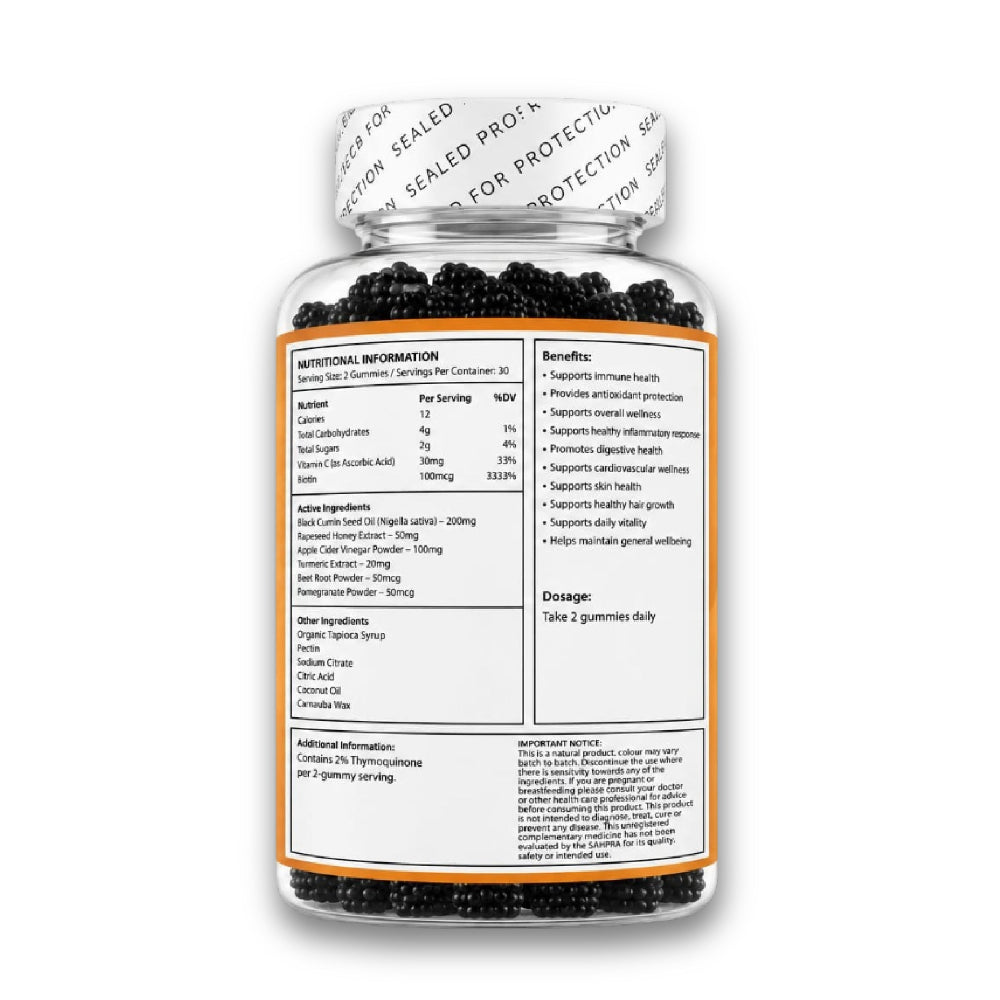Black Seed & Honey - Immune & Wellness - 60 Gummies