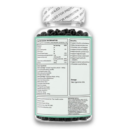 Supplement bottle with label on a white background