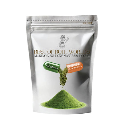 BEST OF BOTH WORLDS (special treatment) MORINGA with added LION's MANE MUSHROOM