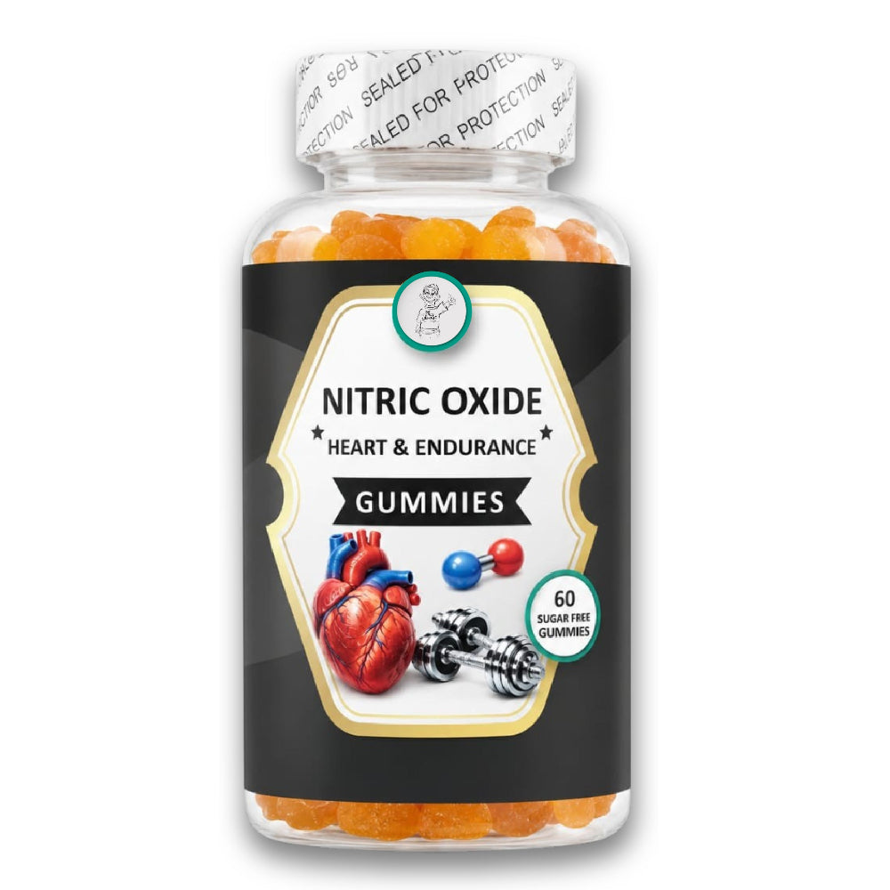 Jar of Nitric Oxide Gummies with a white background