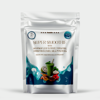 Super Smoothie 100g Powder Mix - Soursop Leaf & Fruit, Turmeric, Hibiscus & Camel Milk - Lactose Free