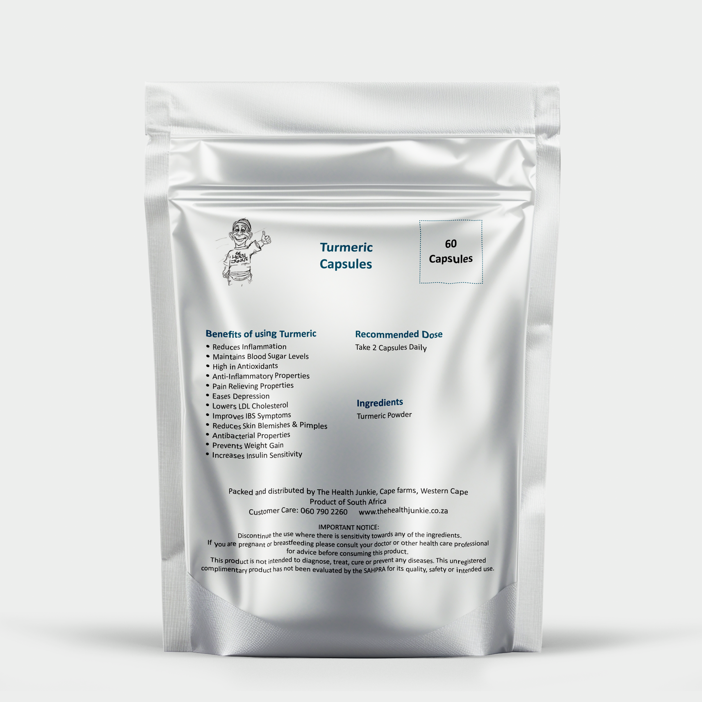 Turmeric with Added Black Pepper - 60 Capsules