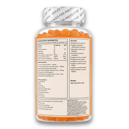 Vitamin supplement bottle with nutritional information label on a white background